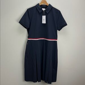 Bogner Marina Polo Dress Navy Blue Womens Large Golf Tennis Preppy New NWT